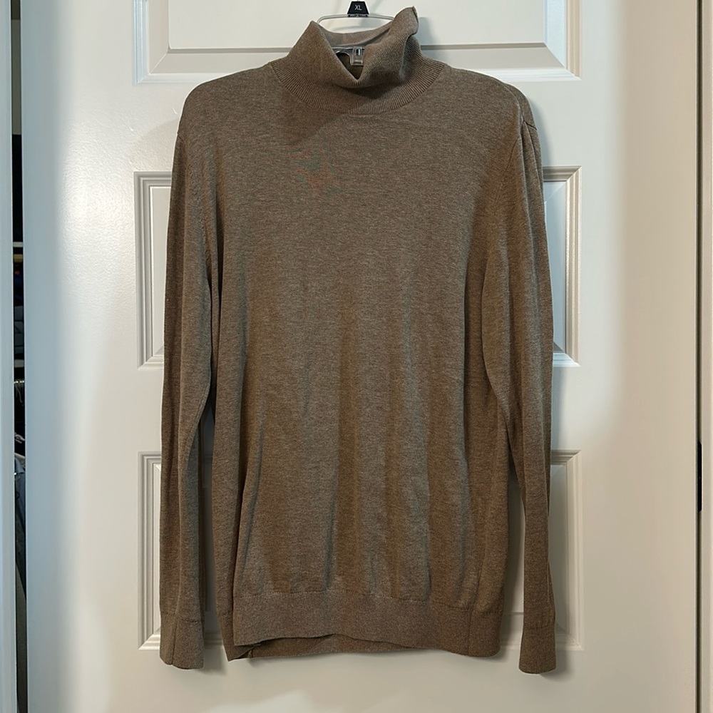 H&M Men’s Light Brown Slim Fit Turtleneck - Medium